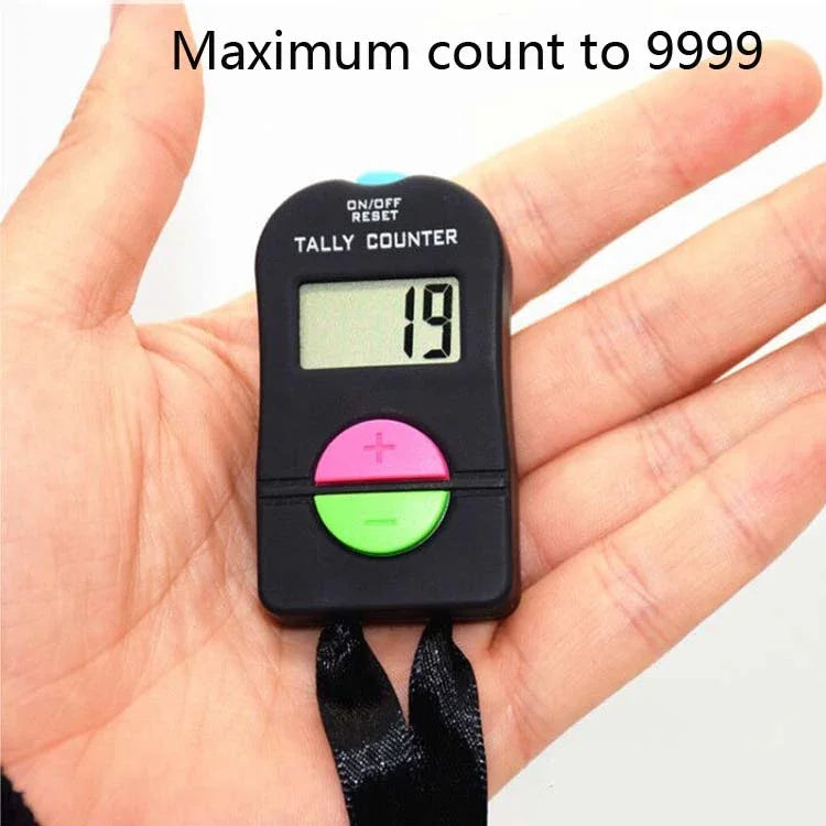 Large-Screen Electronic Digital Display Counter Manual Counter with Lanyard, Manual Counter (Add or Subtract)