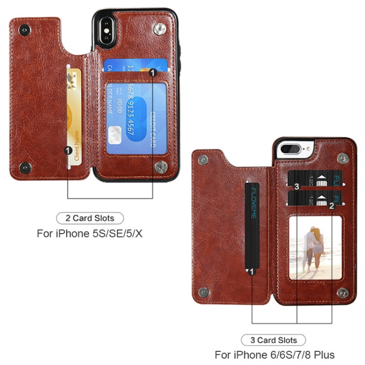 For iPhone XR Retro PU Leather Case Multi Card Holders Phone Case, For iPhone XR