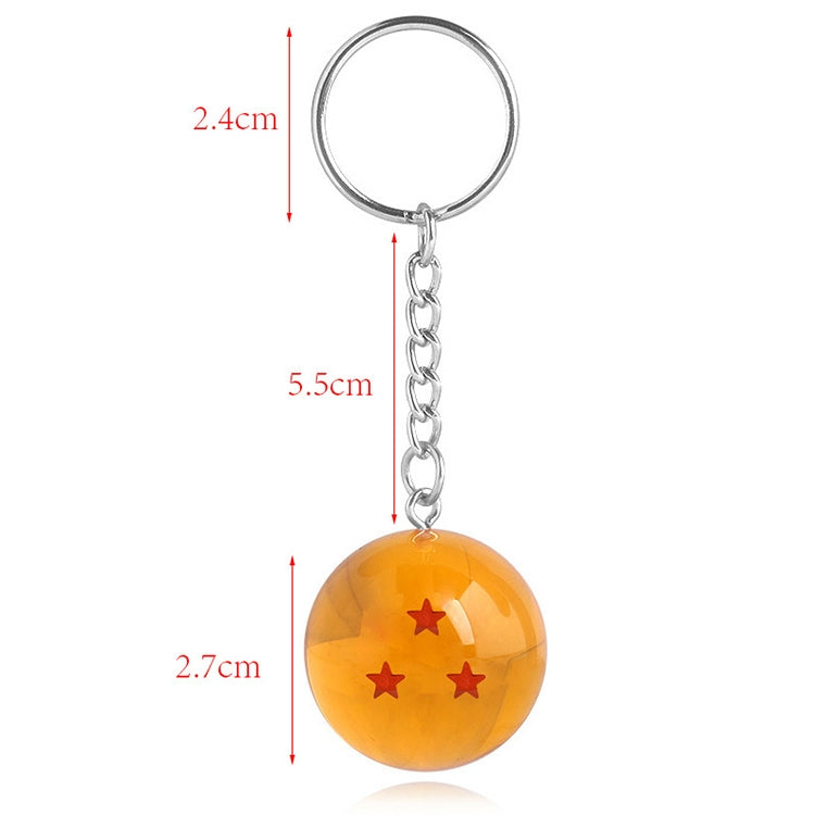 Anime Dragon Ball 7 Stars Balls 2.7cm PVC Figures Toys Keychain, 1 star, 2 star, 3 star, 4 star, 5 star, 6 star, 7 star