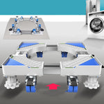 Adjustable Stainless Steel Refrigerator Bracket Washing Machine Base Bracket, Single Tube 4 Legs, Single Tube 4 Wheels, Double Tubes 4 Wheels + 4 Legs, Double Tubes 4 Wheels + 8 Legs, Double Tubes 8 Wheels + 4 Legs, Double Tube 12 Feet