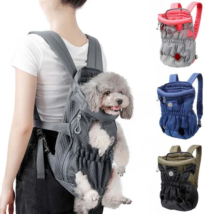 Doglemi Pet Outing Backpack Dog Shoulder Chest Bag Breathable Mesh Dog Cat Bag, M, L