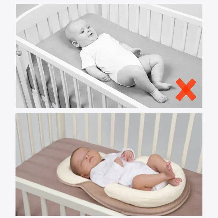 Baby Pillow Infant Newborn Mattress Pillow Baby Sleep Positioning Pad Prevent Flat Head Shape Anti Roll Pillows