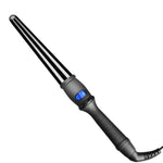 LCD Conical Curling Iron Single Tube Ceramic Glaze Pear Flower Cone, 19mm EU, 25mm EU, 25mm US, 19mm US, 32mm EU