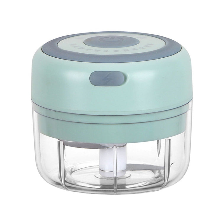 Electrical USB Rechargeable Garlic Mixing Masher Complementary Food Masher Stainless Steel Crushing Garlic Peeling Device Wireless Mini Garlic Cutter, Green, White