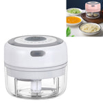 Electrical USB Rechargeable Garlic Mixing Masher Complementary Food Masher Stainless Steel Crushing Garlic Peeling Device Wireless Mini Garlic Cutter, Green, White