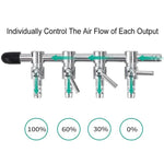 Fish Tank Oxygen Pipe Stainless Steel Distributor Oxygen Regulating Valve, One Head, Two Heads, Three Heads, Four Heads, Five Heads, Six Heads, Eight Heads, Ten Heads
