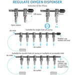 Fish Tank Oxygen Pipe Stainless Steel Distributor Oxygen Regulating Valve, One Head, Two Heads, Three Heads, Four Heads, Five Heads, Six Heads, Eight Heads, Ten Heads