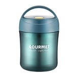 GOURMET Stainless Steel Insulation Cup Double-Sealed Insulation Soup Cup, Red, Yellow, Blue