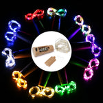 10 PCS LED Wine Bottle Cork Copper Wire String Light IP44 Waterproof Holiday Decoration Lamp, 2m 20LEDs