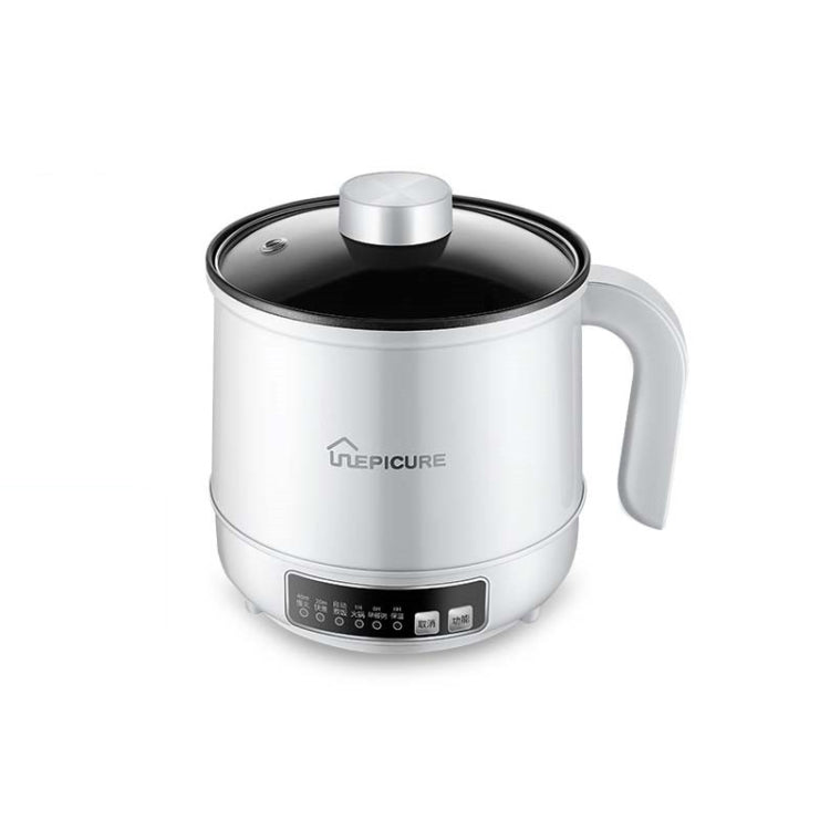 Multi-Function Electric-Cooker Mini Dormitory Student Cooking Rice Stir Frying Non-Stick Pot, 110V US Plug, White Manual Single Pot, White Manual Style with Steaming Grid, White Smart Single Pot, White Smart With Steaming Grid, Green Manual Single Pot