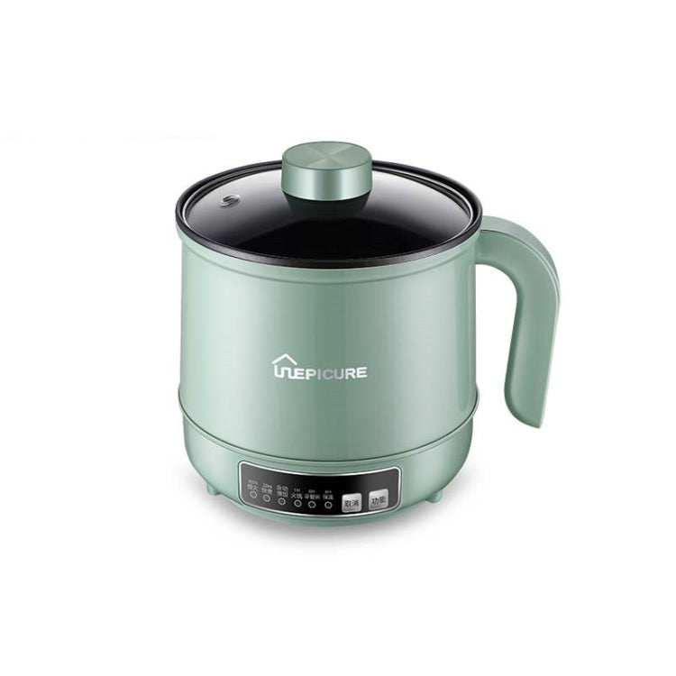 Multi-Function Electric-Cooker Mini Dormitory Student Cooking Rice Stir Frying Non-Stick Pot, 110V US Plug, White Manual Single Pot, White Manual Style with Steaming Grid, White Smart Single Pot, White Smart With Steaming Grid, Green Manual Single Pot