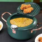 Fryer Pot Household Non-Stick Pan Temperature Control Mini Frying Pot, 20cm