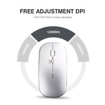Inphic PM1 Office Mute Wireless Laptop Mouse, Battery Display