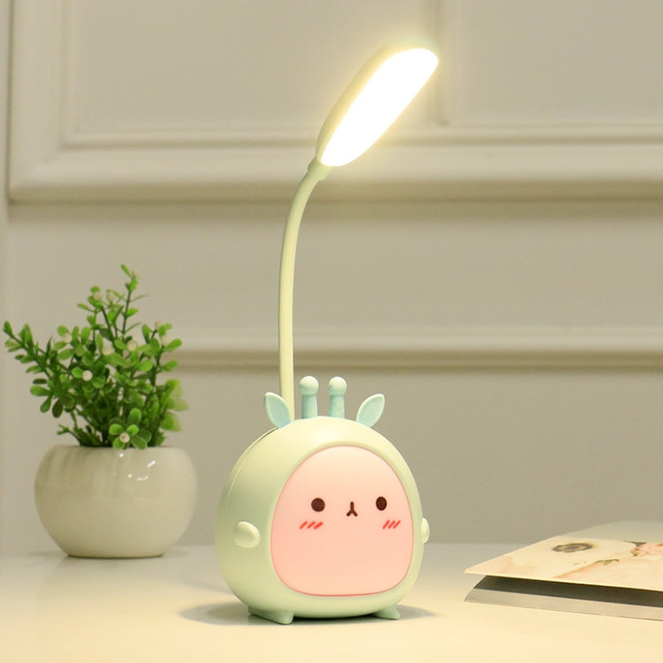 YW2021 Cartoon Cute LED Eye Protection Desk Lamp Student Dormitory Bedroom Folding Reading Desk Lamp, Green Lamb, Pink Lamb, Brown Lamb, Blue Fawn, Pink Fawn, Brown Fawn, Green Fawn, Green Bear, Pink Bear, Brown Bear, Blue Lamb