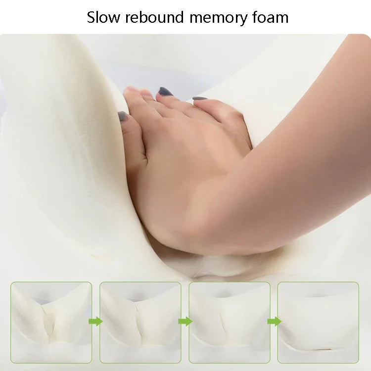 BEWALKER Multifunctional Student Portable Nap Pillow Waist Support Foldable Memory Foam Nap Pillow Office Sleeping Pillow, 38x20x15cm
