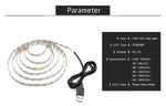 USB Power SMD 2835 Epoxy LED Strip Light Christmas Desk Decor Lamp for TV Background Lighting, 1m, 5m