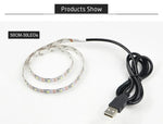 USB Power SMD 2835 Epoxy LED Strip Light Christmas Desk Decor Lamp for TV Background Lighting, 1m, 5m