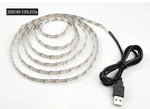 USB Power SMD 2835 Epoxy LED Strip Light Christmas Desk Decor Lamp for TV Background Lighting, 1m, 5m