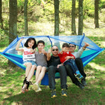 1-2 Person Outdoor Mosquito Net Parachute Hammock Camping Hanging Sleeping Bed Swing Portable  Double  Chair, 260 x 140cm, 260x140cm Blue Grey, 260x140cm Pink, 260x140cm Pink Blue, 260x140cm Green, 260x140cm Yelliw Green, 260x140cm Dark Blue