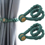 1 Pair Magnetic Buckle Twist Tie For Curtains, Pink, Grey Blue, Golden King, Conran, Off-white, Light Gray, Dark Grey