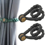 1 Pair Magnetic Buckle Twist Tie For Curtains, Pink, Grey Blue, Golden King, Conran, Off-white, Light Gray, Dark Grey