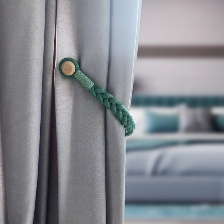 1 Pair Magnetic Buckle Twist Tie For Curtains, Pink, Grey Blue, Golden King, Conran, Off-white, Light Gray, Dark Grey