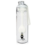 Cartoon Cat Pattern Tea Water Separation Plastic Cup With Spoon, White, Red, Blue, Black