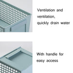 Desktop Snacks & Sundries Storage Basket Rectangular Plastic Storage Basket, Small （White）, Small （Light Green）, Large (White), Large（Llight Green）