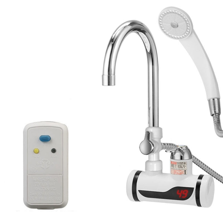 Kitchen Instant Electric Hot Water Faucet Hot & Cold Water Heater EU Plug, Lamp Display Lower Water Inlet, Lamp Display Side Water Inlet, Lamp Display Leakage Protection Lower Water Inlet, Lamp Shows Leakage Protection Side Water Inlet                 ...