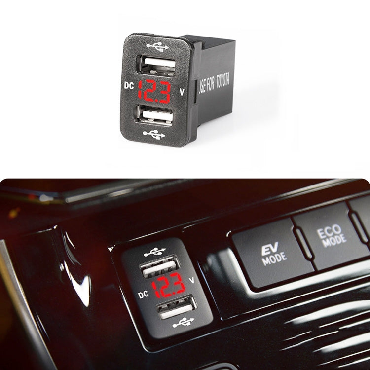 Car Charger Original Hole Non-Destructive Modification Of Dual Usb Car Charger With Line Suitable For Toyota, FTWU Red Light, FTWU Green Light, FTWU Blue Light, FTWUX Red Light, FTWUX Green Light, FTWUX Blue Light