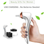 Electric Scrubber Make-Up Brush Cleaning Machine Automatic Dryer USB Rechargeable Make-Up Brush Cleaner, White, Black