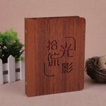 6-Inch 32 Sheets Wooden DIY Photo Album Creative Gift, 1314, Grow Up, Happiness, Baby Love, Love For You, The Story Of Time, Forever, Photo Album, I love You, I Am On My Way, Fawn, Pickup Light Stream Shadow