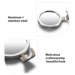 Bathroom Suction Cup Anti-Fog Mirror Aluminum Alloy With Hook Round Mirror