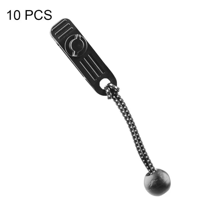 10pcs /Set Outdoor Camping Canopy Windproof Clip Tent Additional Pull Point Plastic Clip Rainproof Tarp Fixing Clip, B Clip, B Clip + Bouncy Ball