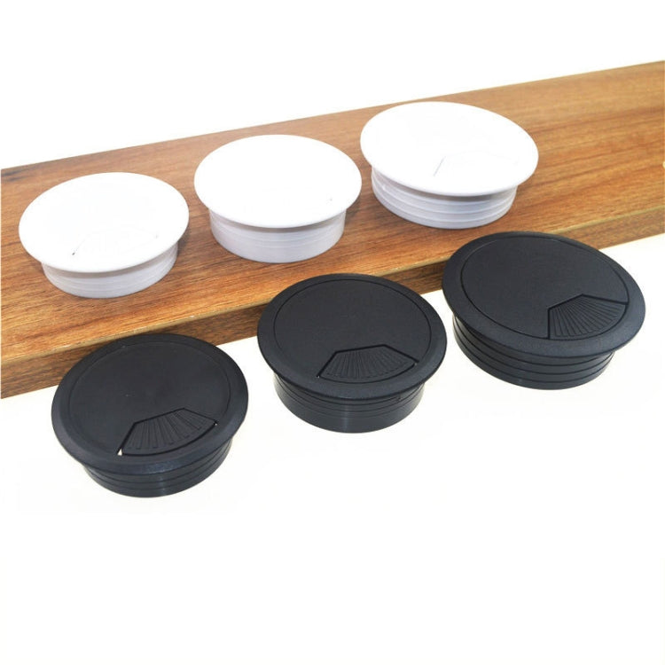 ABS Plastic Round Cable Box Computer Desk Cable Hole Cover, Specification: 80mm (White), 50mm (Black), 50mm (White), 53mm (Black), 53mm (White), 60mm (Black), 60mm (White), 80mm (Black), 80mm (White)