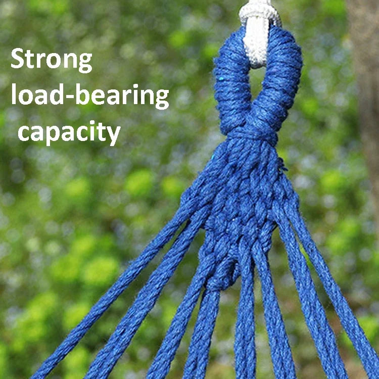 Thick Canvas Hammock Field Rollover Prevention Outdoor  Hammock Swing, 260x80 No Stick Single (Red Stripe), 260x80  Non-stick Single (Blue Stripes ), 260x100 No Stick (Red Stripes), 260x100 No Stick (Blue Stripes), 260x150 No Stick (Red Stripes）
