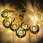 Eid Al-Fitr LED Star and Moon String Lights Ramadan Festival Decoration Lamp, 1.65m 10 LEDs, 3m 20 LEDs