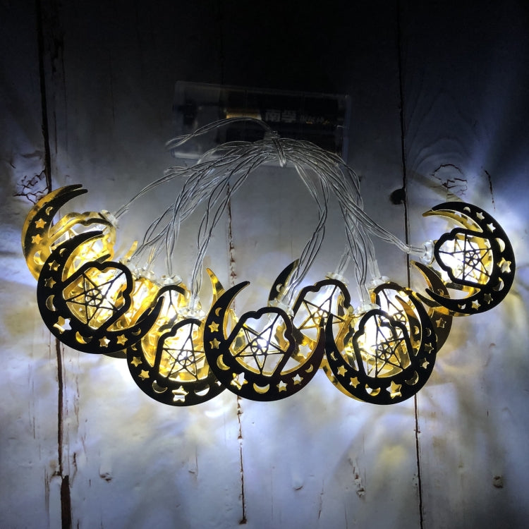 Eid Al-Fitr LED Star and Moon String Lights Ramadan Festival Decoration Lamp, 1.65m 10 LEDs, 3m 20 LEDs