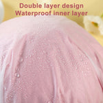 Lovely Thick Women Satin Colorful Double Waterproof Hair Cover Bathing Cap, Pink, Gold, Grey