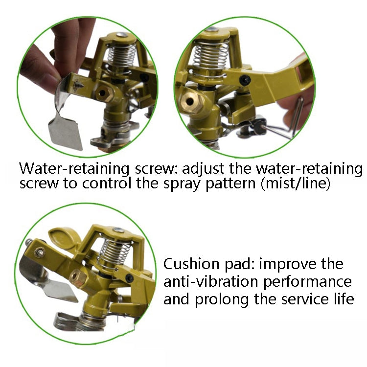 Rotating Lawn Sprinklers Zinc Alloy Gardens Agricultural Rocker Sprinklers, Rotating Lawn Sprinklers