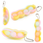 Decompression Finger Bubble Fan Keychain Pressed Venting Finger Squeezed Toys, Bubble Fan Keychain