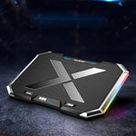 NUOXI Q8 Notebook Radiator LCD Screen Button Controllable RBG Luminescence Computer Cooling Base