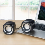 YEEZE A1 Multimedia USB2.0 Desktop Speaker Mini Computer Notebook Speaker, White Blue, White Green, White Purple, White Orange, Black Blue, Black Green, Black Purple, Black Prange, Electroplated Black Gold, Electroplated White, Electroplated Black     ...