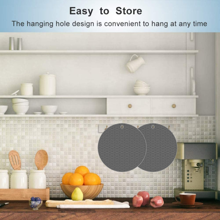 Geometry Kitchen Silicone Pot Holder Heat Insulation Pad Round(Black), Square(Gray), Round(Gray), Square(Black), Round(Black)