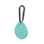 2 PCS Drop Shape  Shockproof Anti-scratch Silicone Protective Case with Carabiner for AirTag 2nd Gen / AirTag 1st Gen