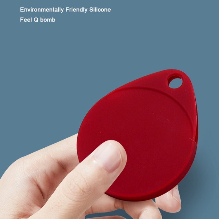 2 PCS Drop Shape  Shockproof Anti-scratch Silicone Protective Case with Carabiner for AirTag 2nd Gen / AirTag 1st Gen