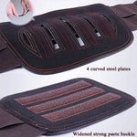 Steel Plate Support And Fixation Leather Protection Waist Belt Lumbar Orthosis,Size:, S  (64-70 cm), M (74-84 cm), L  (86-94 cm), XL  (98-106 cm), XXL  (106-120 cm)