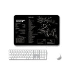 2 PCS Heat Transfer Non-Slip Single-Sided Office Gaming Mouse Pad, 2mm, 3mm, 4mm, 5mm