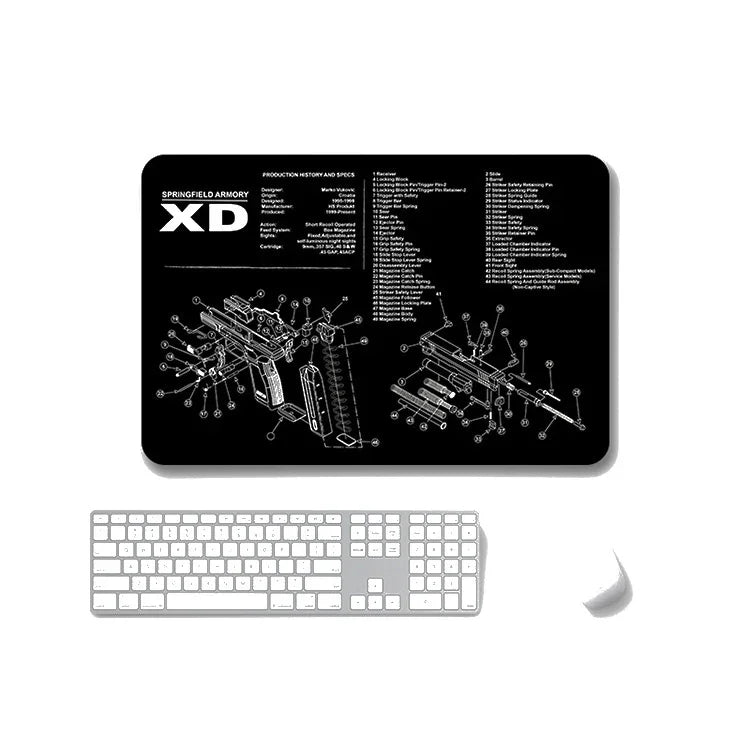 2 PCS Heat Transfer Non-Slip Single-Sided Office Gaming Mouse Pad, 2mm, 3mm, 4mm, 5mm