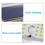 Solar Wall Light Garden Four-Sided Luminous Solar Light Human Body Induction Waterproof Outdoor Light, 90 LED